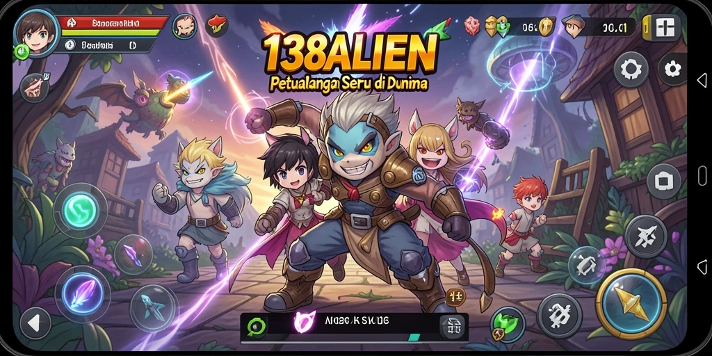 Screenshot gameplay 138ALIEN yang menampilkan karakter Anime utama.