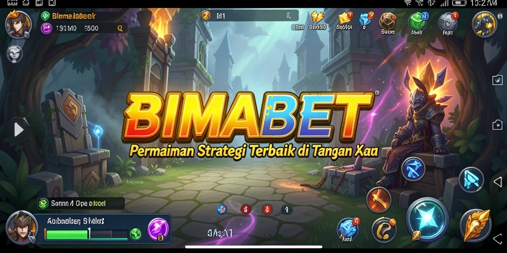 Tampilan gameplay strategis yang mendebarkan dari BIMABET.