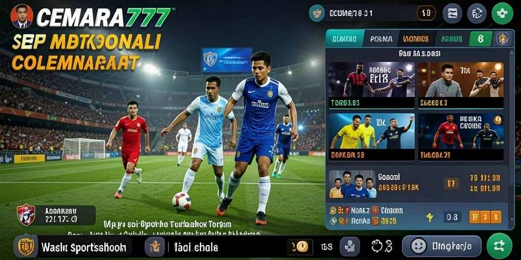Tampilan dinamis gameplay taruhan olahraga di CEMARA777.