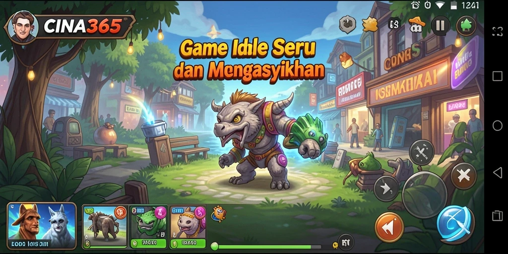 Tangkapan layar CINA365 menampilkan momen menarik dalam gameplay Idle.