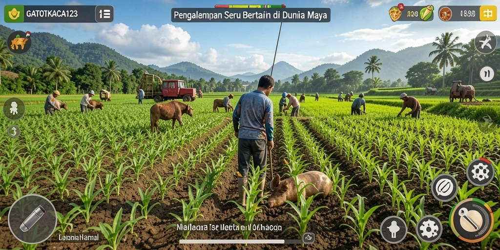Tampilan gameplay GATOTKACA123 yang menarik dan penuh warna.
