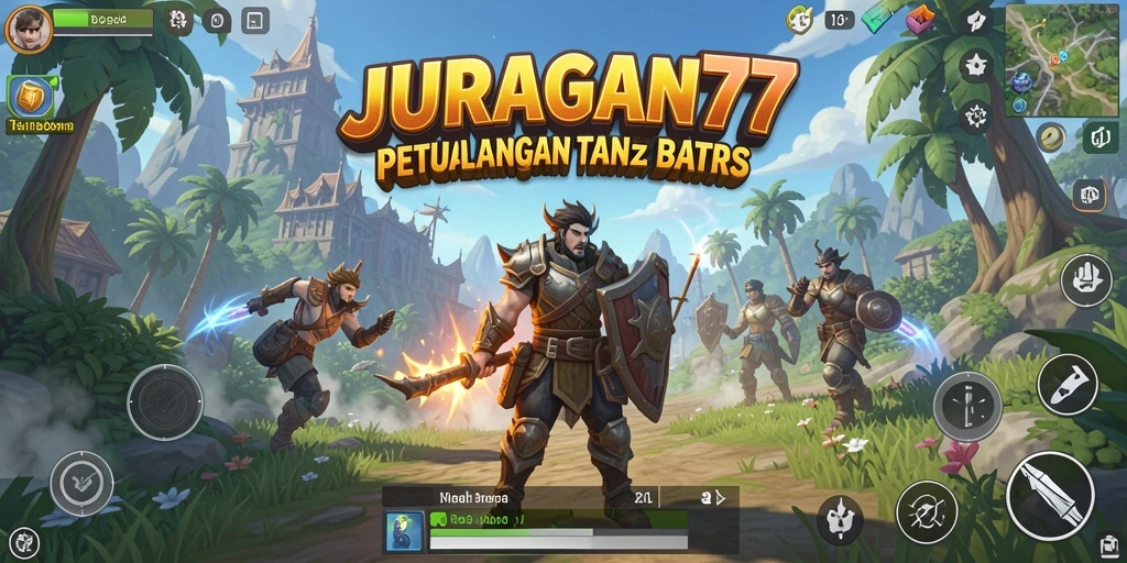 Tangkapan layar menampilkan gameplay JURAGAN77 di dunia terbuka yang luas.