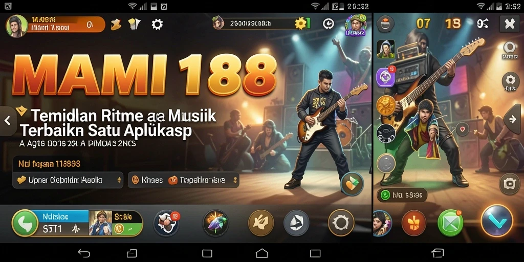Tampilan screenshot utama MAMI188 dengan gameplay Music yang interaktif.