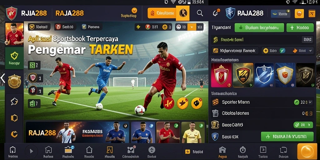 Tampilan utama RAJA288 menampilkan berbagai pilihan taruhan olahraga.